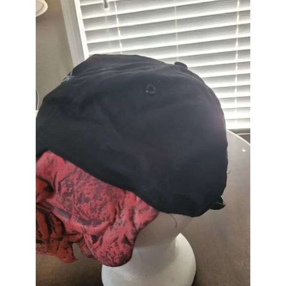 Easter Unlimited Red Demon Skeleton Scary Horned Rubber Mask/Black Hat - Picture 7 of 11